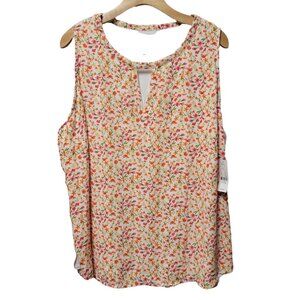 NEW New York and Company Top‎ Woman's Floral  XXL Soft Tank NWT
